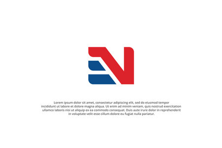 logo letter n usa wing modernのイラスト素材