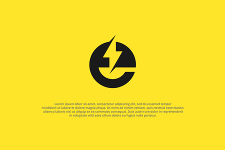logo letter e electricity power lightningのイラスト素材