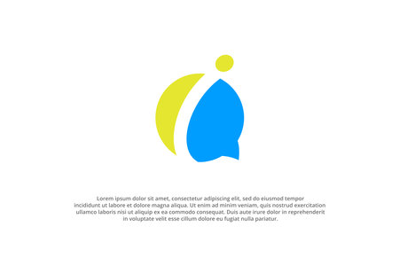 logo letter i talk chat messageのイラスト素材