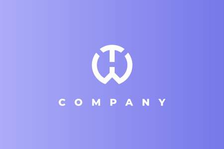 logo letter t w monogram modernのイラスト素材