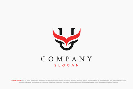 logo letter u wing modern businessのイラスト素材