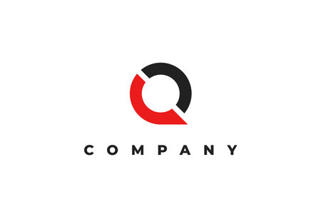 logo letter q slashed modern businessのイラスト素材