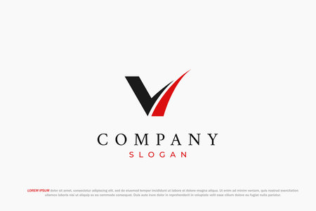 logo letter v slash business abstractのイラスト素材