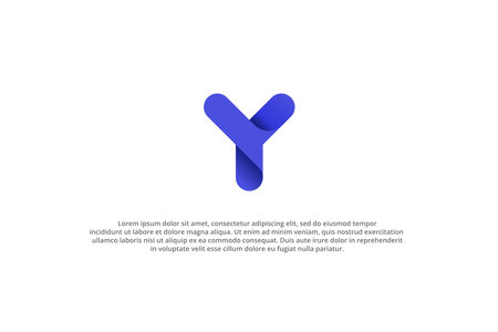 logo letter y cute 3d businessのイラスト素材