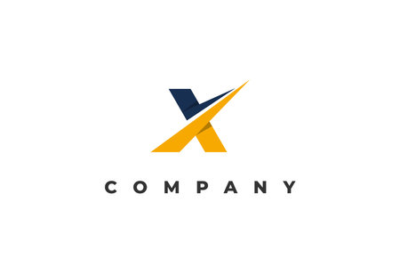 logo letter x abstract business slashのイラスト素材