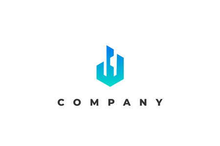 logo letter w building businessのイラスト素材