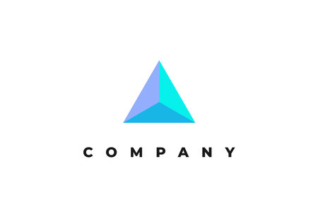 minimal tech start up logo triangleのイラスト素材