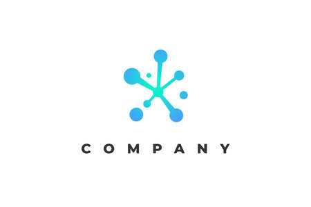 Molecule logo template vector icon illustration design for technology and scienceのイラスト素材