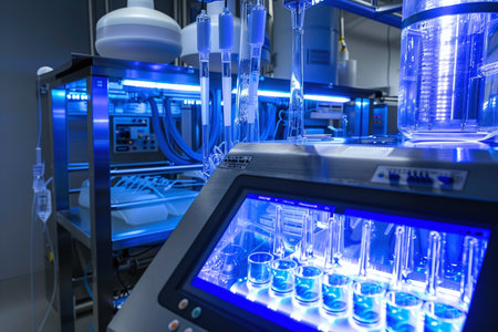 ai generative laboratory space for plant research and hydroponic genetic engineering graphicの素材