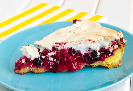 Cake with berry on the plateの写真素材