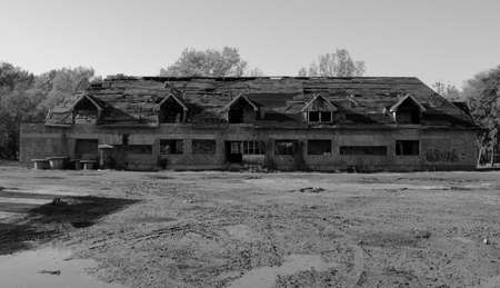 The abandoned houseの写真素材