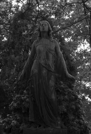 The woman with closed eyesの写真素材
