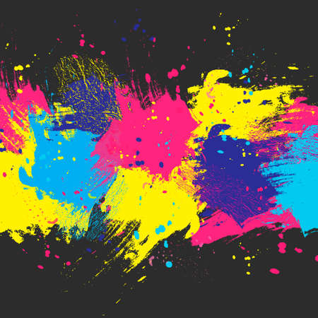 dark watercolor background. Colorful abstract texture. Design elements. Painterly illustration. watercolor splash.のイラスト素材