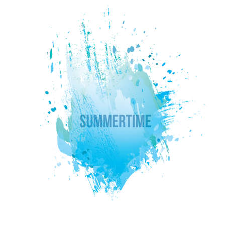 Watercolor splash background. grunge abstract background. Colorful texture. elements. Vintage background. Sign board. Watercolor blue stamp. summer.のイラスト素材