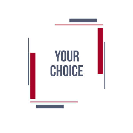 Constructive frame. Flat frame. Abstract shape. modern frame. Material design red frame. Line backgroungのイラスト素材