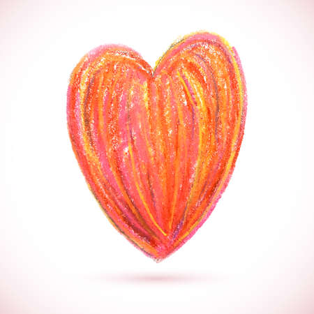 Vector Valentine's day. Wedding card. Watercolor heart background. Vintage color abstract texture hearのイラスト素材