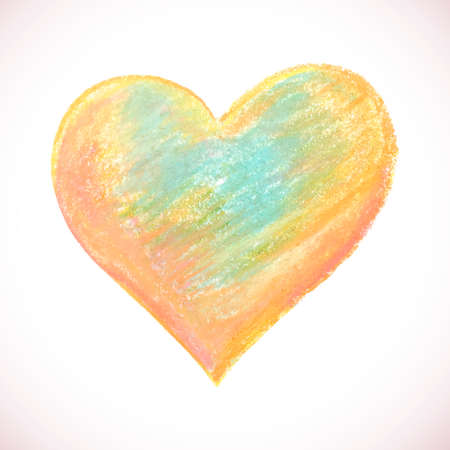 Vector Valentine's day. Wedding card. Watercolor heart background. Vintage color abstract texture heartのイラスト素材
