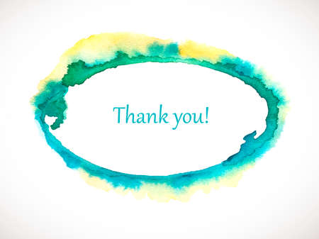 Thank you watercolor handmade frame.のイラスト素材