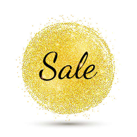 Gold glitter saleのイラスト素材