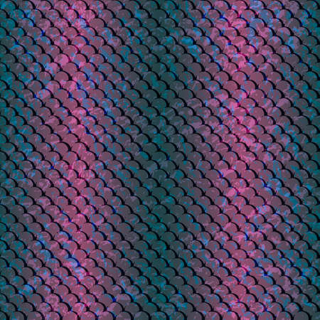 Pattern-fish-blue-pinkのイラスト素材