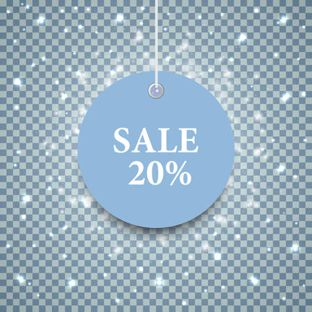Vector winter label sale. Price tag with sale. Holiday sale templateのイラスト素材