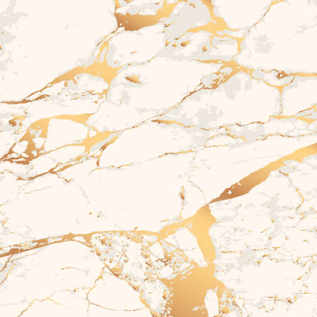 Marble golden stone texture. Vector glittering background with golden decoration. Luxury trendy coverのイラスト素材