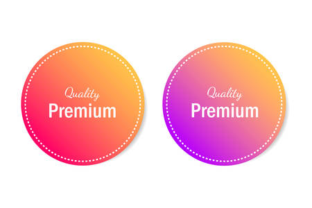Vector sale banner for web store. Stickers set premium quality.のイラスト素材