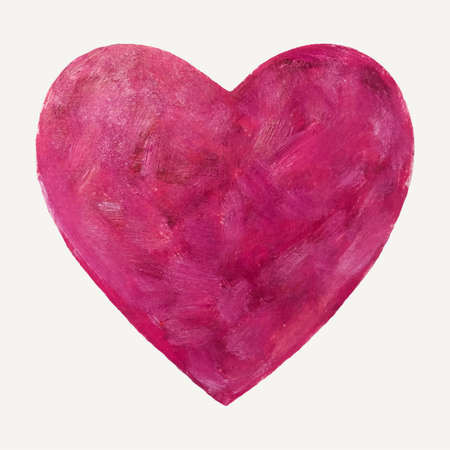 Heart brush pink one twoの写真素材