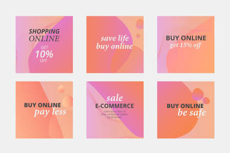 Modern promotion square web banner.のイラスト素材