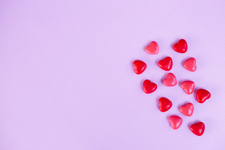 red horse hearts on a pink background