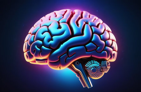 Icon representing the structure of a brain. Ideal for neurological and institutional materialsの写真素材