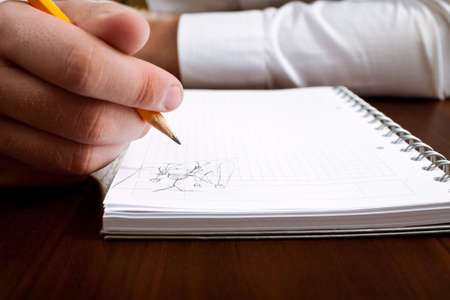 businessman bored on meetingの写真素材