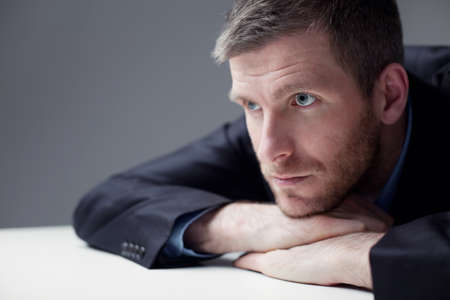 Businessman with visionの写真素材