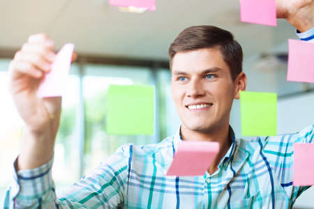 Young employee working in the office