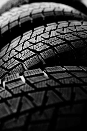 Snow tires backgroundの写真素材