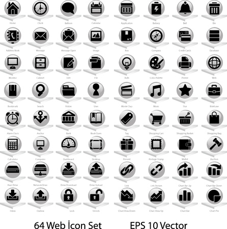 web icon setのイラスト素材