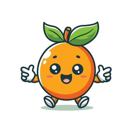 Cute vector illustration orange mascot designのイラスト素材