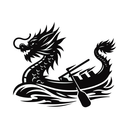 Vector Dragon Boat Design Illustrationのイラスト素材