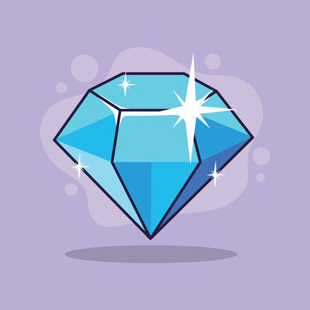 Diamond icon. Jewelry precious and precious theme. Colorful design. Vector illustrationのイラスト素材