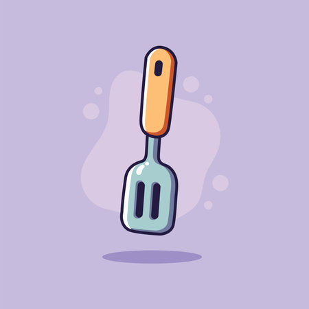 Spatula flat icon. Kitchen utensil vector illustration.のイラスト素材