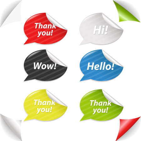 Sticker For Text And Page Corner, Vector Illustrationのイラスト素材