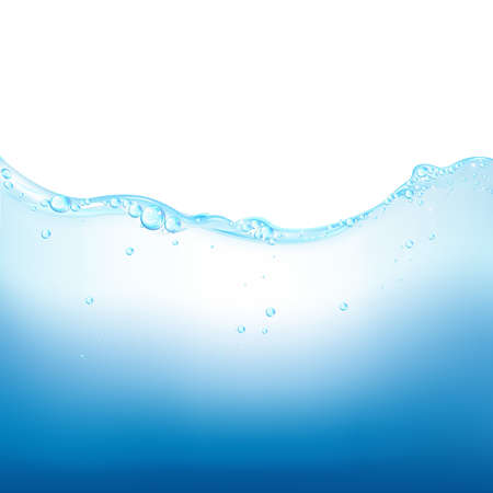 Water Surface, Isolated On White Background, Vector Illustration のイラスト素材