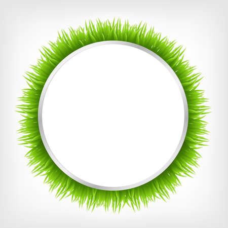 Circle With Grass, Vector Illustrationのイラスト素材