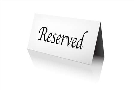 Reserved Sign, Isolated On White Background, Vector Illustration のイラスト素材