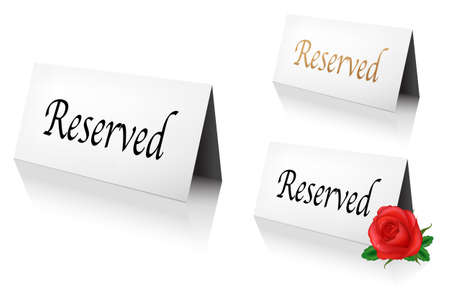 3 Reserved Sign, Isolated On White Background, Vector Illustrationのイラスト素材