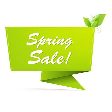 Sale Spring Banner, Isolated On White Backgroundのイラスト素材