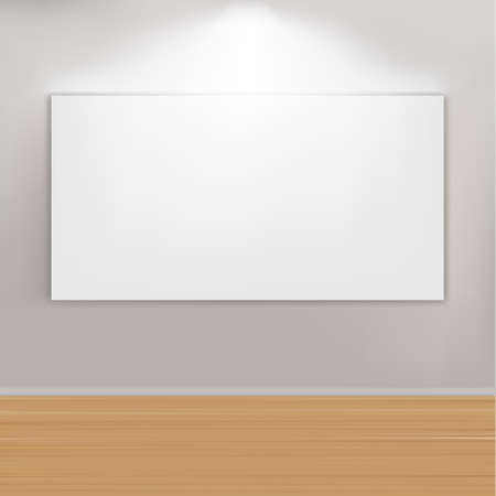 Empty Paintings Frame On Wallのイラスト素材