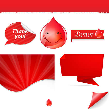 blood elements, isolated on white background, vector illustrationのイラスト素材