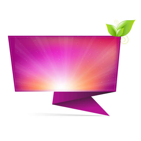 spring origami banner, isolated on white background, vector illustration のイラスト素材