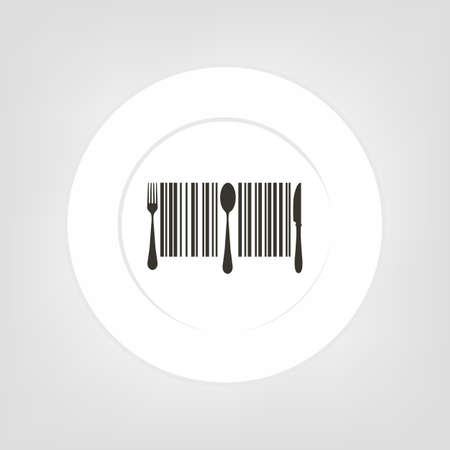 Plate Icon About Stroke Code, Vector Illustrationのイラスト素材